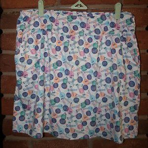 Golf ball golf skirt, sz large